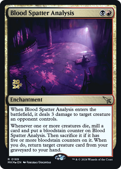 Blood Spatter Analysis (PRE-189) - Murders at Karlov Manor Promos Foil - for just $0.19! 