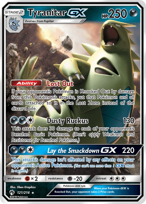 Tyranitar GX (121/214) [Sun & Moon: Lost Thunder] - for just $4.50! 
