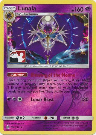 Lunala (102/236) (Pokemon Club Special Print) [Sun & Moon: Cosmic Eclipse] - for just $0.10! 