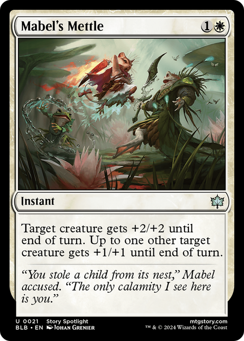 Mabel's Mettle (BLB-021) - Bloomburrow - for just $0.04! 