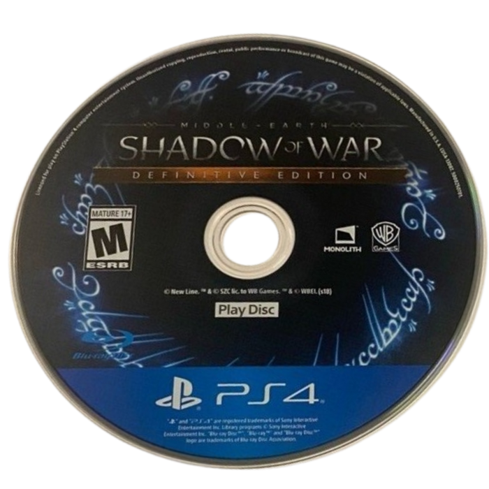 Middle Earth: Shadow of War [Definitive Edition] – PlayStation 4 (PS4) - for just $14.99! 
