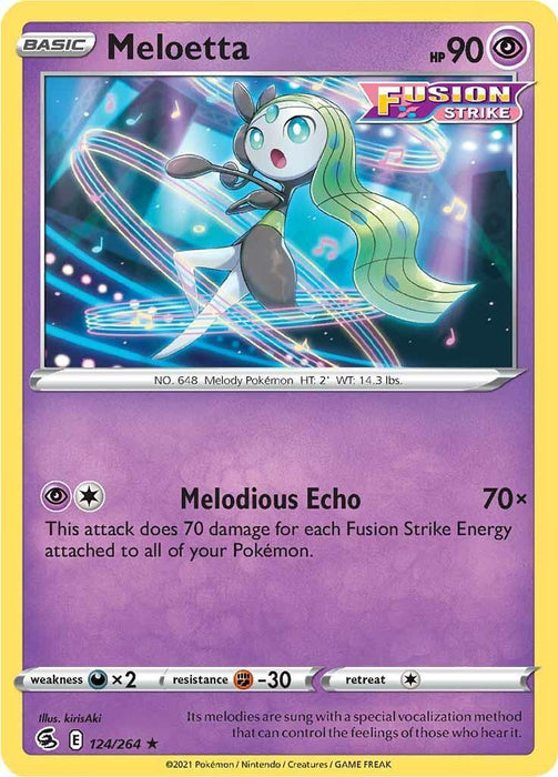 Meloetta (124/264) [Sword & Shield: Fusion Strike] - for just $0.10! 