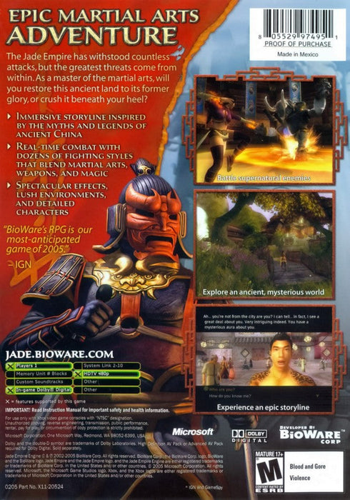 Jade Empire – Xbox (XBOX) - for just $0! 