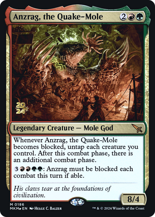 Anzrag, the Quake-Mole (PRE-186) - Murders at Karlov Manor Promos Foil - for just $3.85! 