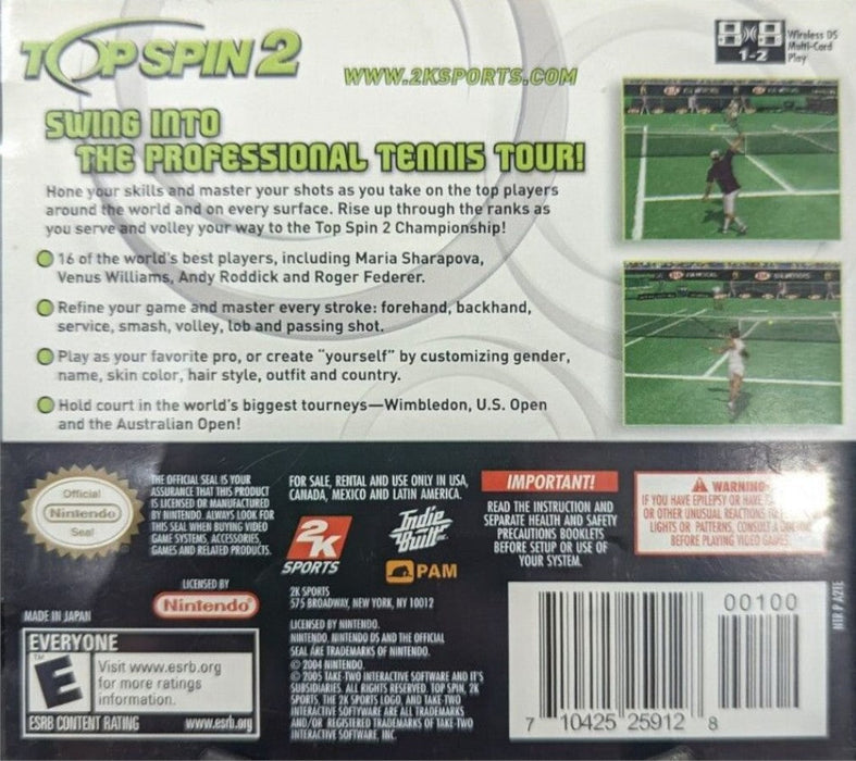 Top Spin 2 – Nintendo DS (DS) - for just $9.99! 