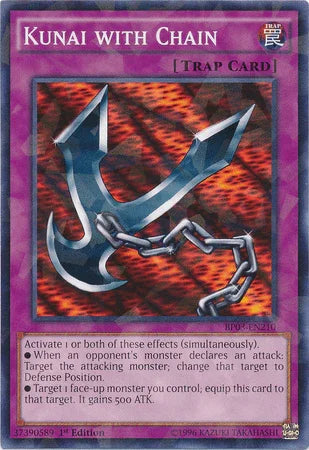Kunai with Chain [BP03-EN210] Shatterfoil Rare - for just $0.15! 