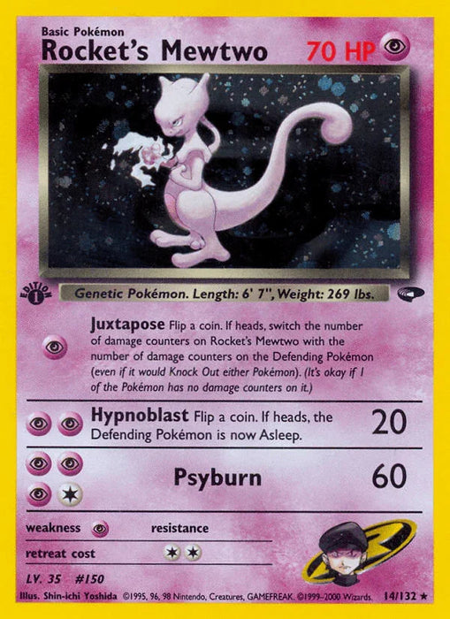 Rocket's Mewtwo (14/132) [Gym Challenge 1st Edition] - for just $30! 