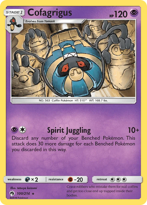 Cofagrigus (100/214) [Sun & Moon: Lost Thunder] - for just $0.45! 