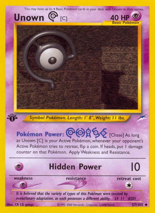 Unown [C] (57/105) [Neo Destiny 1st Edition] - for just $4.15! 