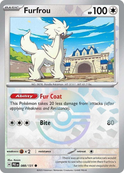 Furfrou (088/131) (Poke Ball Pattern) [Scarlet & Violet: Prismatic Evolutions] - for just $0.15! 