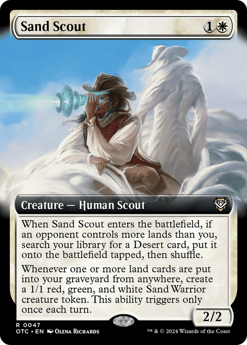 Sand Scout (OTC-047) - Outlaws of Thunder Junction Commander: (Extended Art) - for just $1.39! 