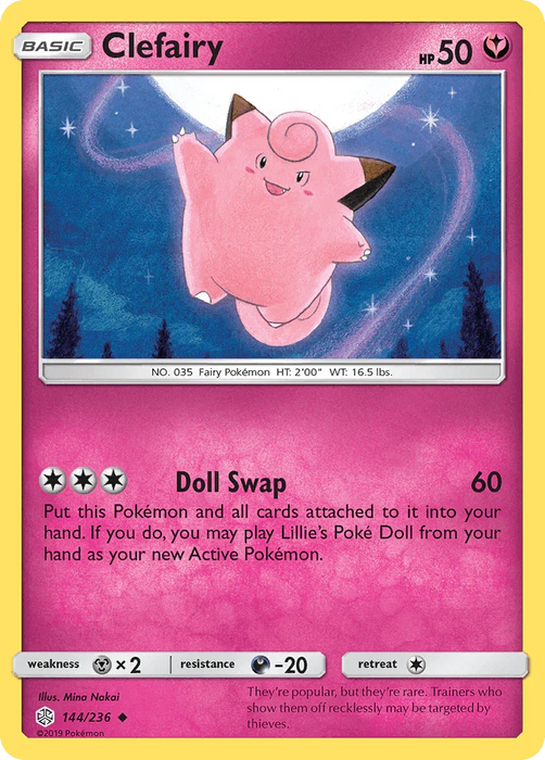 Clefairy (144/236) [Sun & Moon: Cosmic Eclipse] - for just $0.20! 