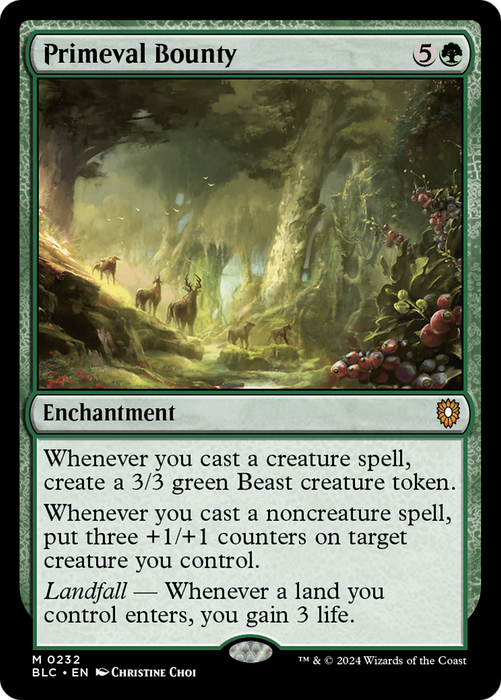 Primeval Bounty (BLC-232) - Bloomburrow Commander - for just $0.11! 