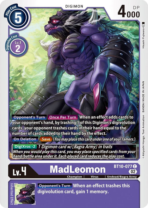 MadLeomon [BT10-077] [Xros Encounter] - Just $0.09! Shop now at Retro Gaming of Denver