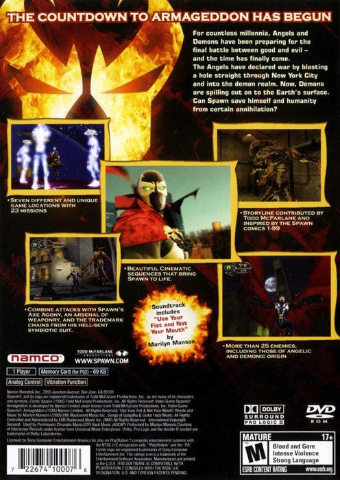 Spawn Armageddon – PlayStation 2 (PS2) - for just $0! 