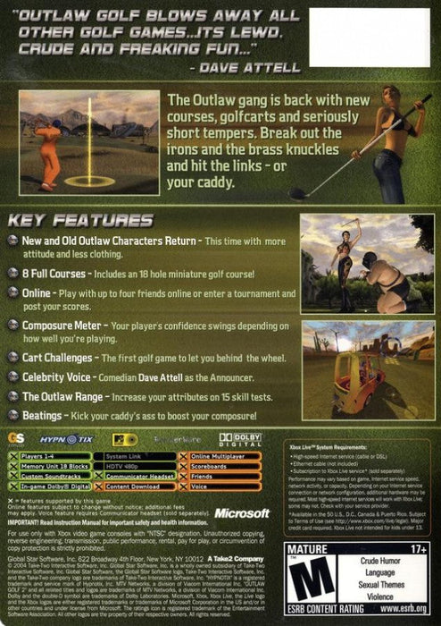 Outlaw Golf 2 – Xbox (XBOX) - for just $8.99! 