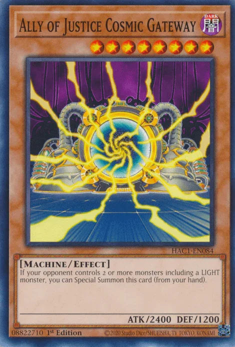 Ally of Justice Cosmic Gateway [HAC1-EN084] Common - for just $0.10! 