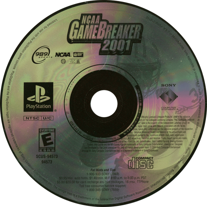 NCAA GameBreaker 2001 – PlayStation 1 (PS1) - for just $7.99! 