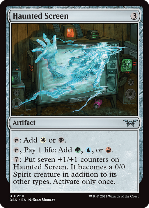 Haunted Screen (DSK-250) - Duskmourn: House of Horror Foil - for just $0.04! 