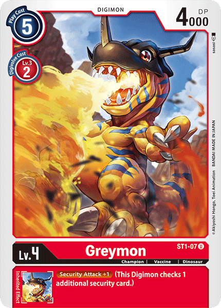 Greymon [ST1-07] [Starter Deck: Gaia Red] - Just $0.25! Shop now at Retro Gaming of Denver