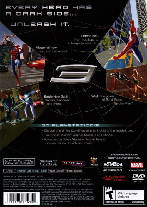 Spider-Man 3 – PlayStation 2 (PS2) - for just $0! 