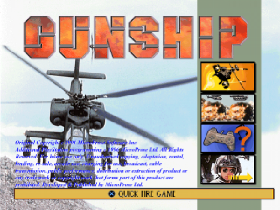 Gunship – PlayStation 1 (PS1) - for just $0! 
