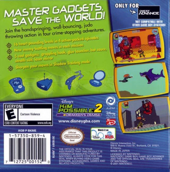 Disney's Kim Possible 2: Drakken's Demise [Sealed] – Game Boy Advance (GBA) - for just $61.99! 
