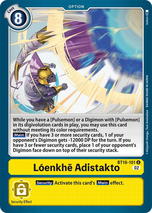 Loenkhe Adistakto [BT10-101] [Xros Encounter] - Just $0.09! Shop now at Retro Gaming of Denver