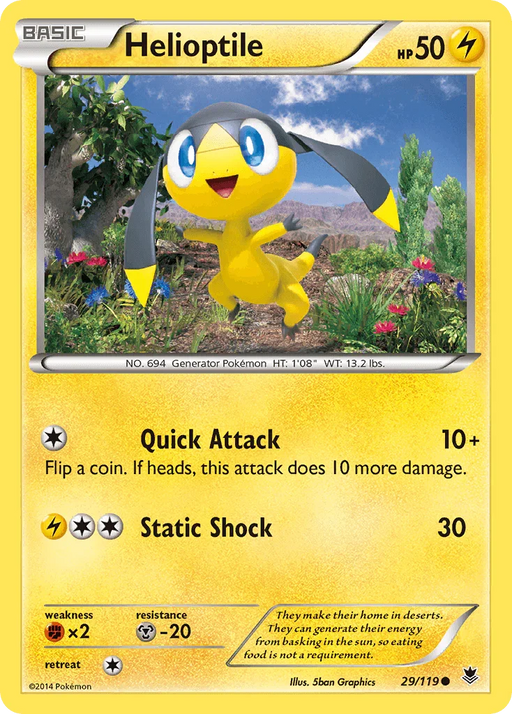 Helioptile (29/119) [XY: Phantom Forces] - for just $0.10! 