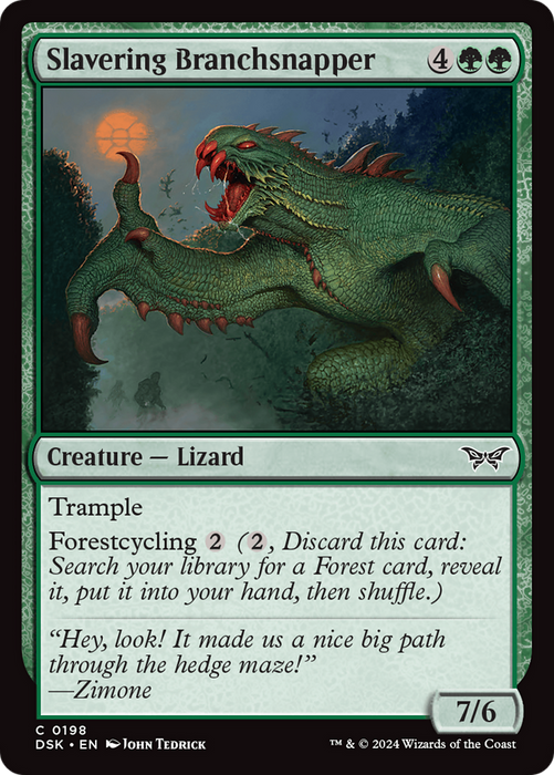 Slavering Branchsnapper (DSK-198) - Duskmourn: House of Horror Foil - for just $0.04! 