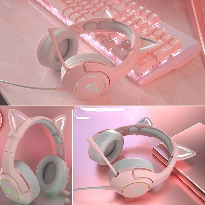 Head-mounted Gaming Gaming Cute Girls Wired Computer Headset - for just $200.36! 
