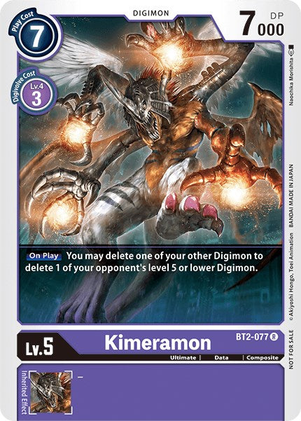 Kimeramon [BT2-077] (Battle of Omni Pre-Release) [Release Special Booster Promos] - Just $0.09! Shop now at Retro Gaming of Denver