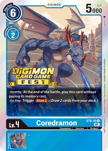 Coredramon [ST8-06] (Digimon Card Game Fest 2022) [Starter Deck: Ulforce Veedramon Promos] - Just $0.09! Shop now at Retro Gaming of Denver