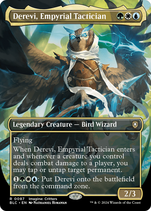 Derevi, Empyrial Tactician (BLC-087) - Bloomburrow Commander (Borderless) - for just $2.51! 