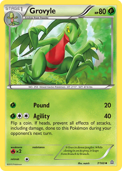 Grovyle (7/160) [XY: Primal Clash] - for just $0.20! 