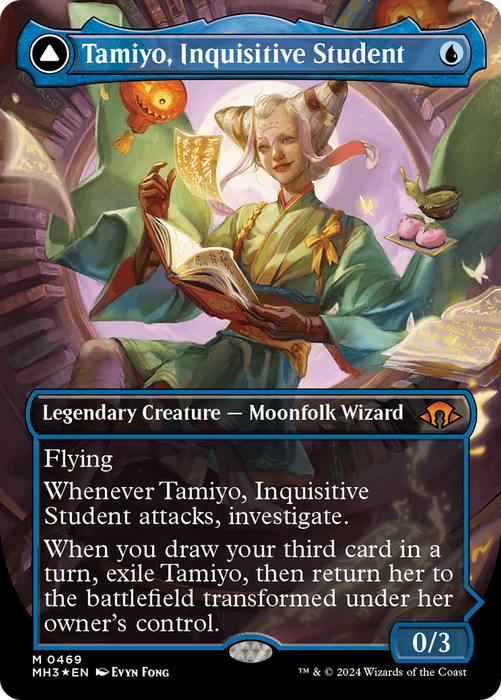 Tamiyo, Inquisitive Student // Tamiyo, Seasoned Scholar (Borderless) (Textured Foil) [Modern Horizons 3] - Just $17.75! Shop now at Retro Gaming of Denver