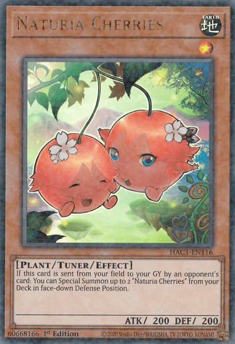 Naturia Cherries (Duel Terminal) [HAC1-EN116] Parallel Rare - for just $0.10! 