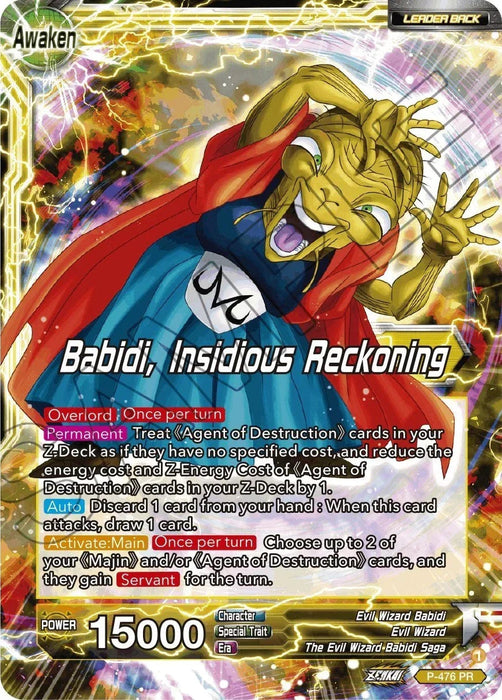 Babidi // Babidi, Insidious Reckoning (Silver Foil) (P-476) [Tournament Promotion Cards] - for just $0.10! 