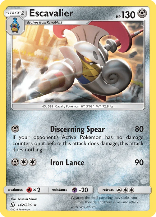 Escavalier (142/236) [Sun & Moon: Unified Minds] - for just $0.10! 