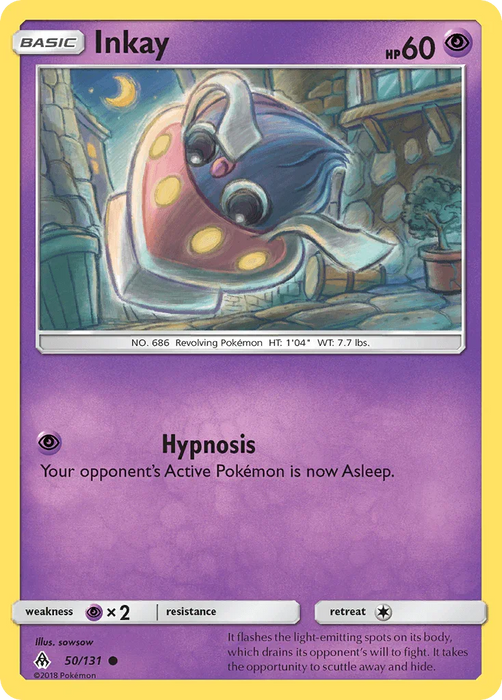 Inkay (50/131) [Sun & Moon: Forbidden Light] - for just $0.15! 