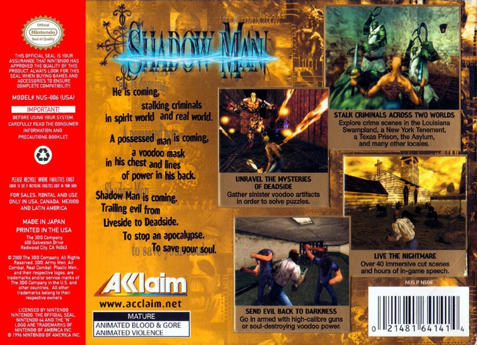 Shadow Man – Nintendo 64 (N64) - for just $22.99! 