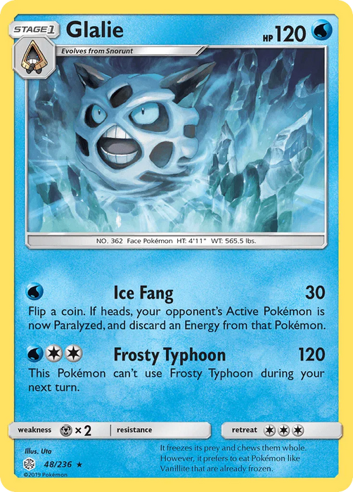Glalie (48/236) [Sun & Moon: Cosmic Eclipse] - for just $0.15! 