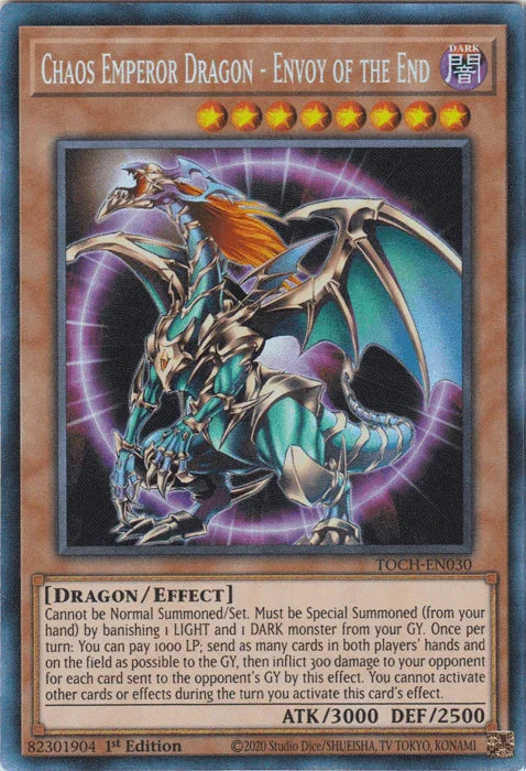 Chaos Emperor Dragon - Envoy of the End [TOCH-EN030] Collector's Rare - for just $7.85! 