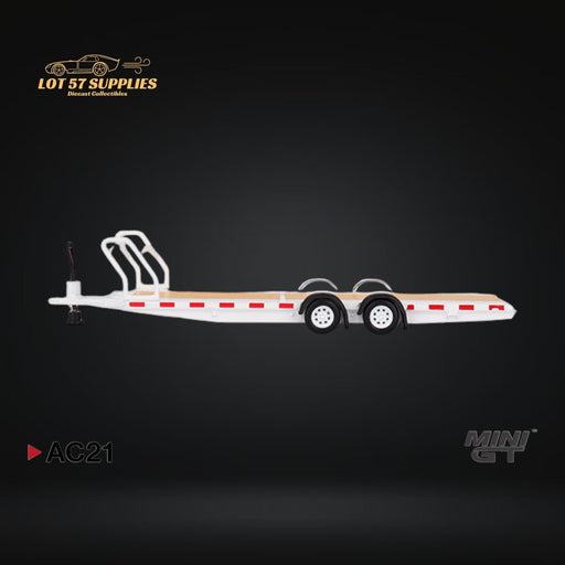 Mini-GT Car Hauler Trailer White #AC21 1:64 MGTAC21 - for just $17.99! 