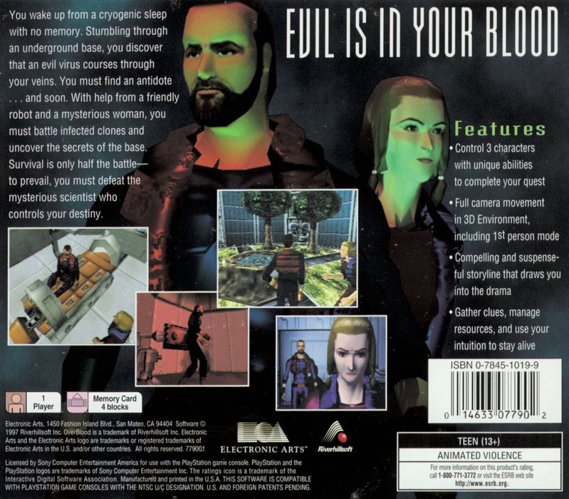 Overblood – PlayStation 1 (PS1) - for just $0! 
