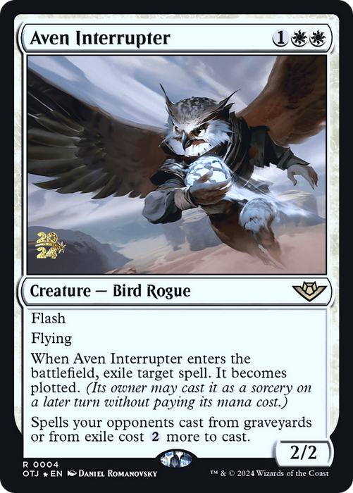 Aven Interrupter (PRE-004) - Outlaws of Thunder Junction Promos Foil - for just $1.79! 