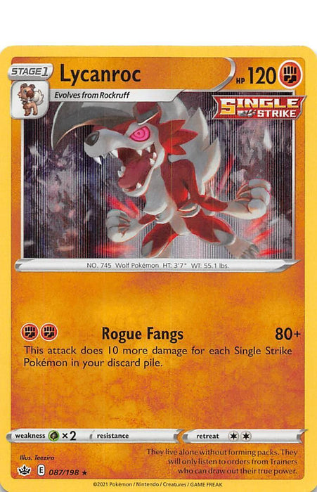 Lycanroc (087/198) [Sword & Shield: Chilling Reign] - for just $0.15! 