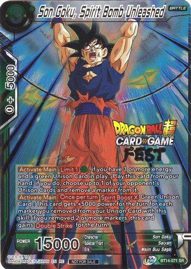 Son Goku, Spirit Bomb Unleashed (Card Game Fest 2022) (BT14-071) [Tournament Promotion Cards] - for just $2.75! 