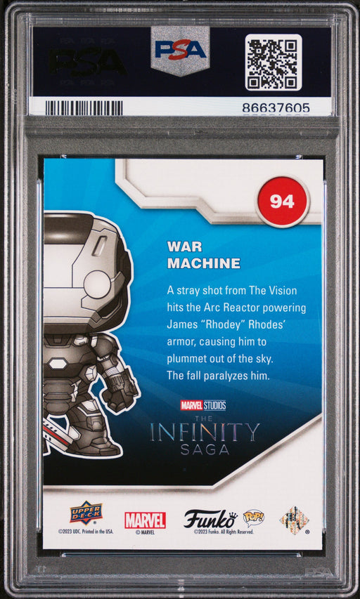 2023 UPPER DECK FUNKO POP MARVEL  WAR MACHINE  #94  PSA 10 - for just $39! 