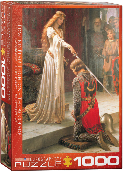 Puzzle: Fine Art Masterpieces - The Accolade by Edmund Blair Leighton - for just $19.99! 
